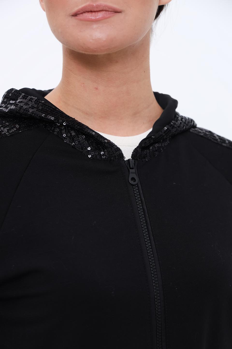 Жакет Lecomte с пайетками чёрный