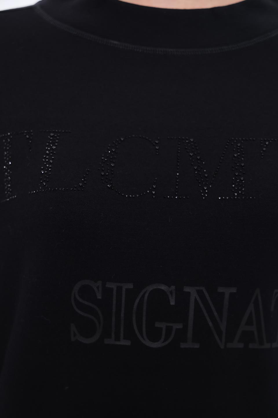 Пуловер Lecomte с логотипом чёрный