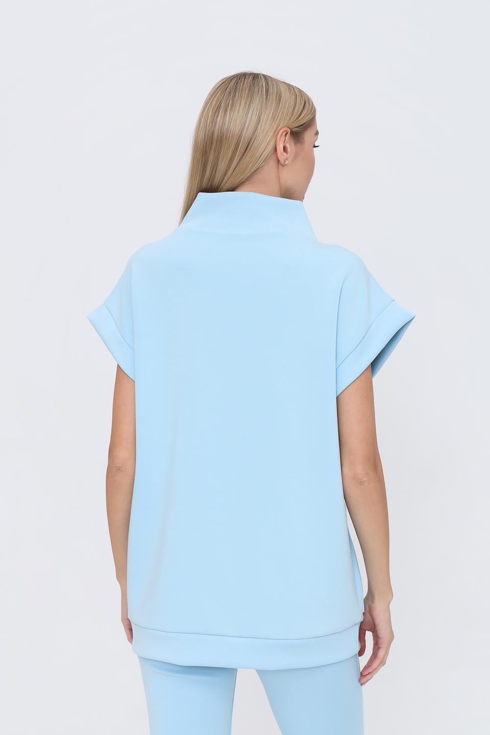 Жилет Beatris голубой с капюшоном