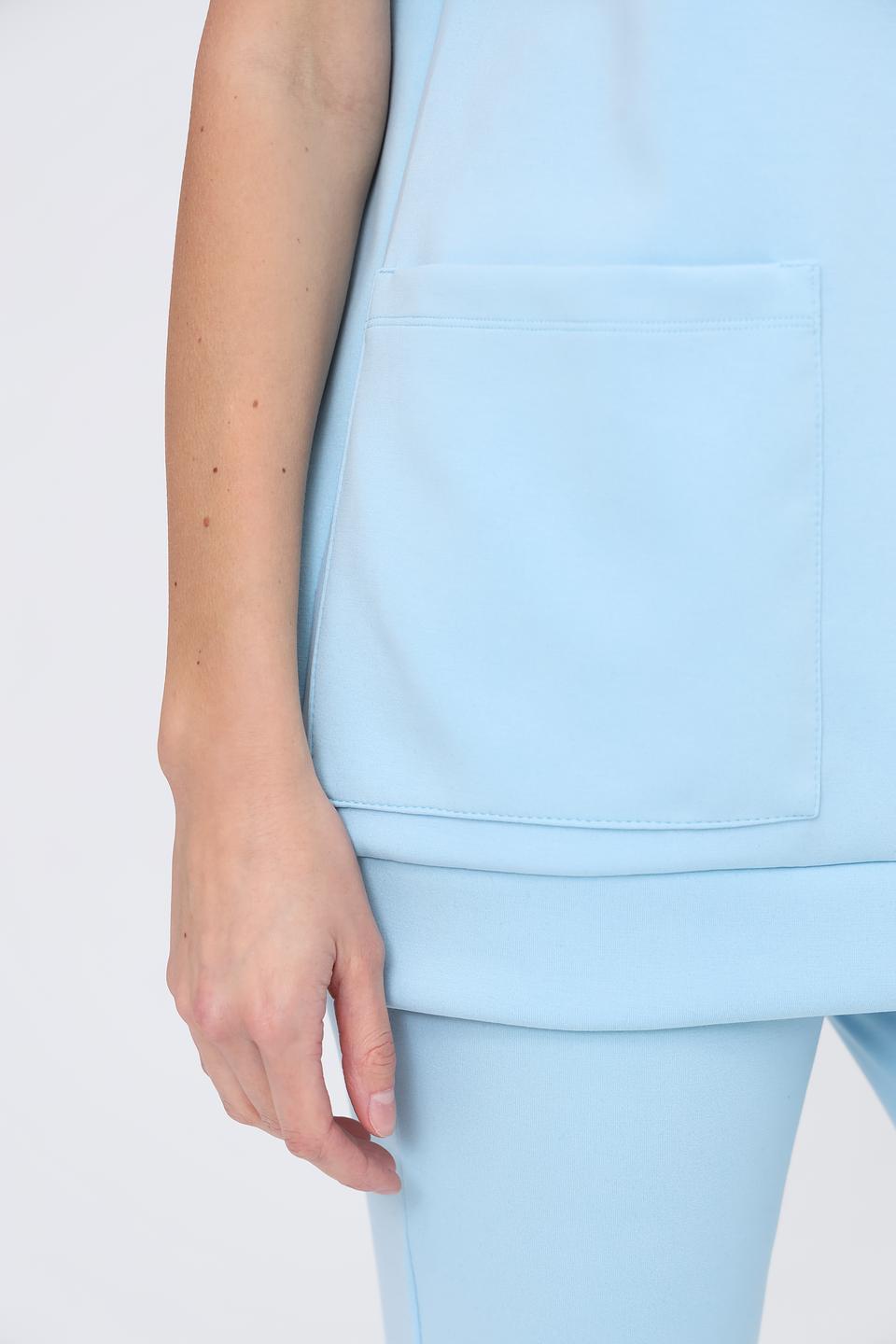 Жилет Beatris голубой с капюшоном