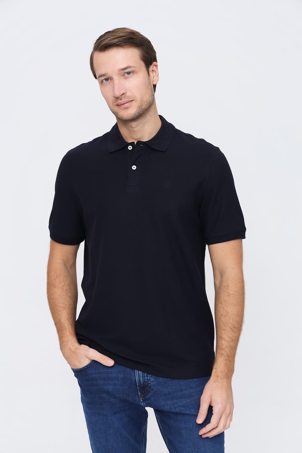 Поло Bugatti мужское тёмно-синее