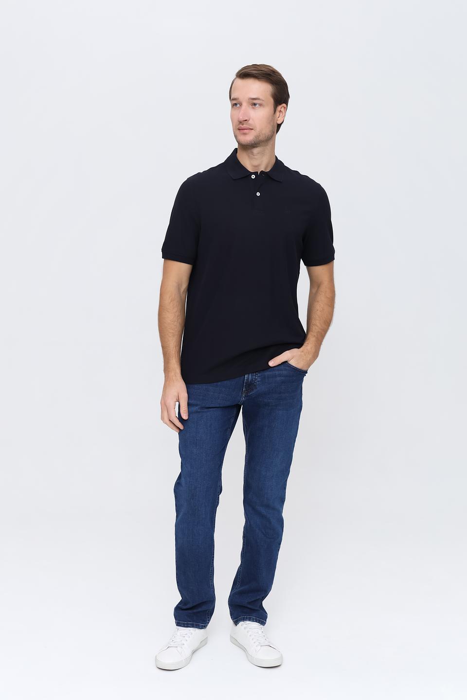 Поло Bugatti мужское тёмно-синее