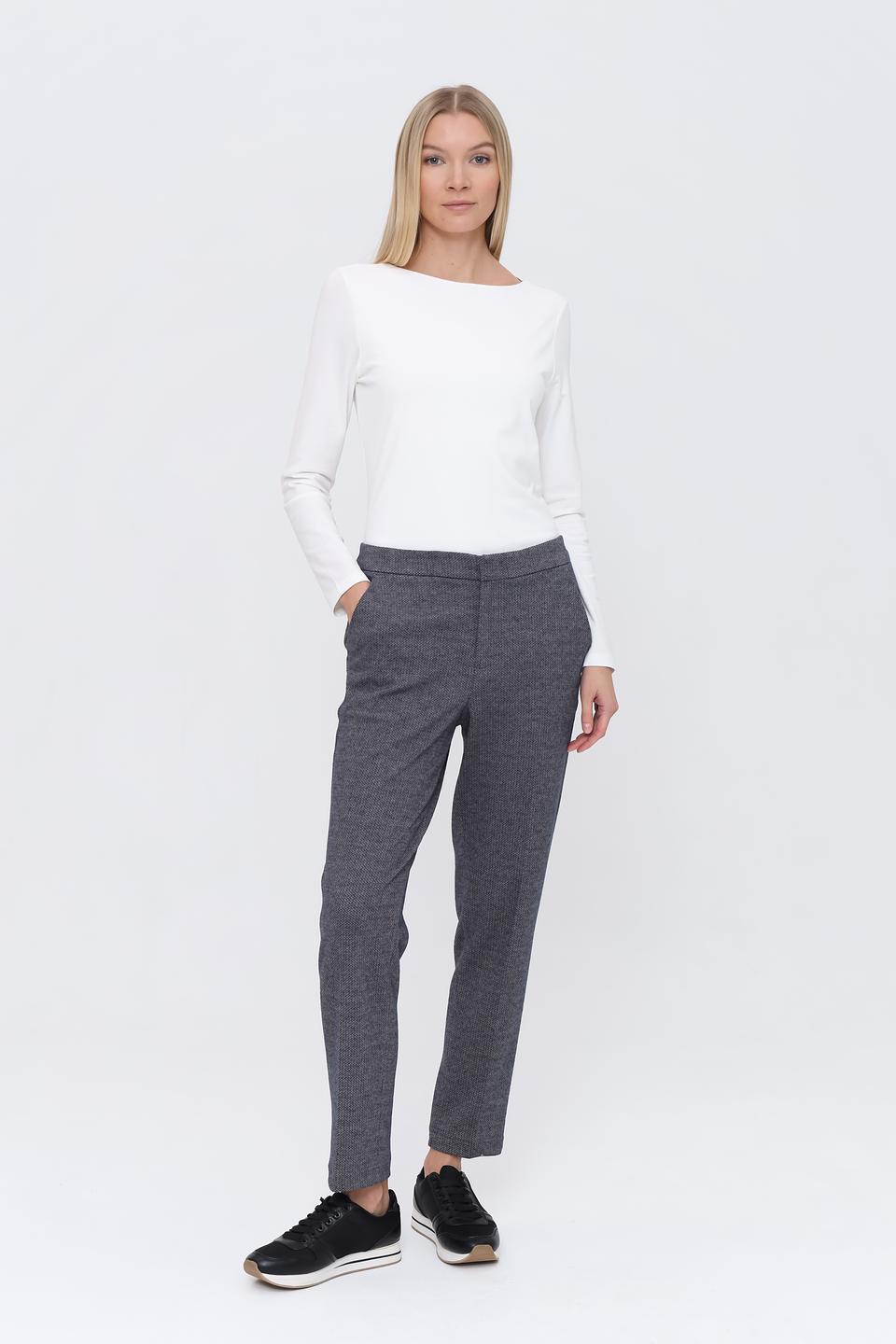 Брюки трикотажные Oui серые