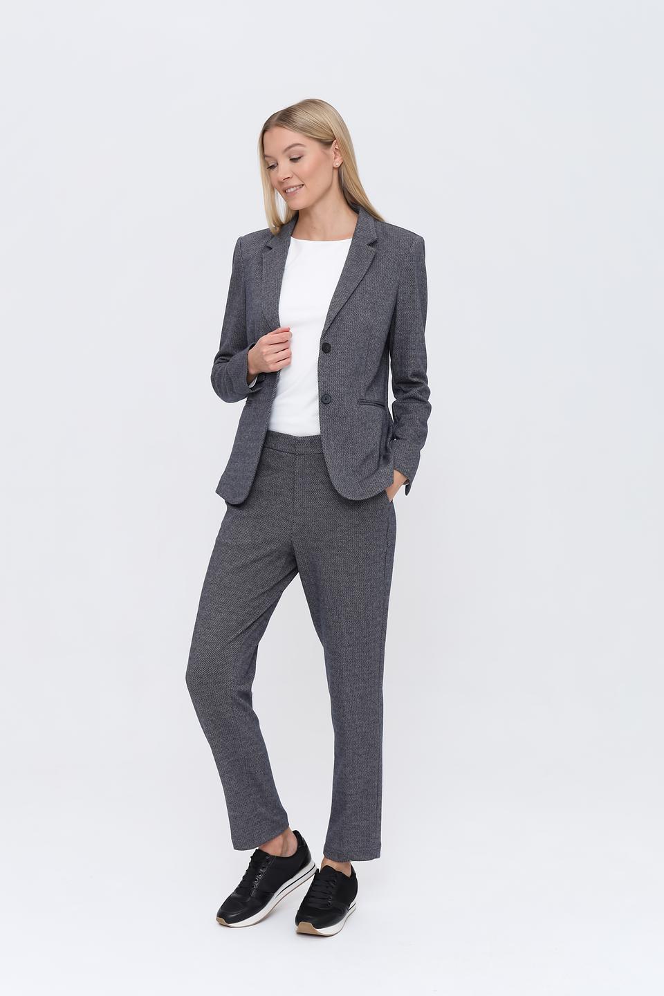 Брюки трикотажные Oui серые