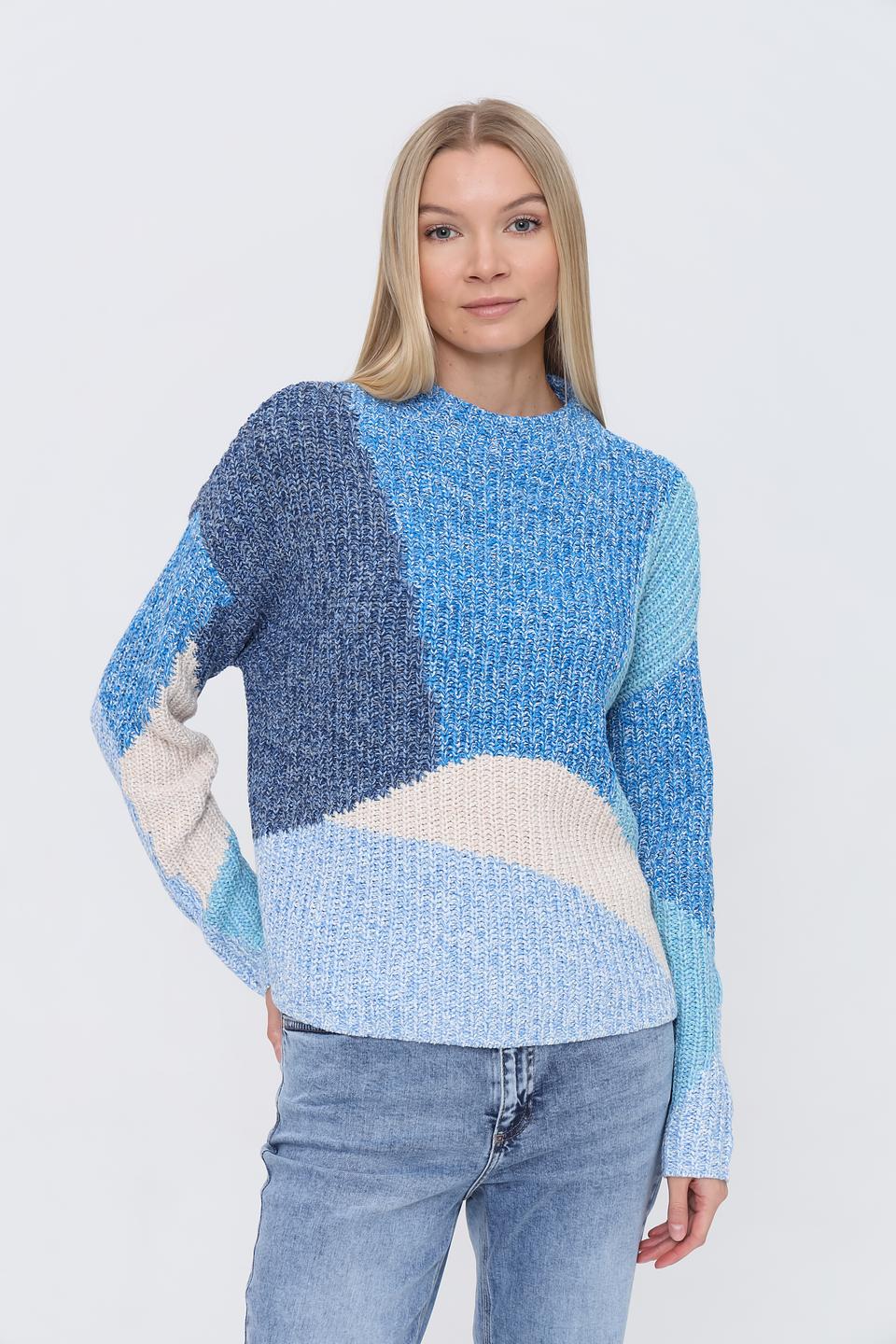 Пуловер Oui с геометрическим узором