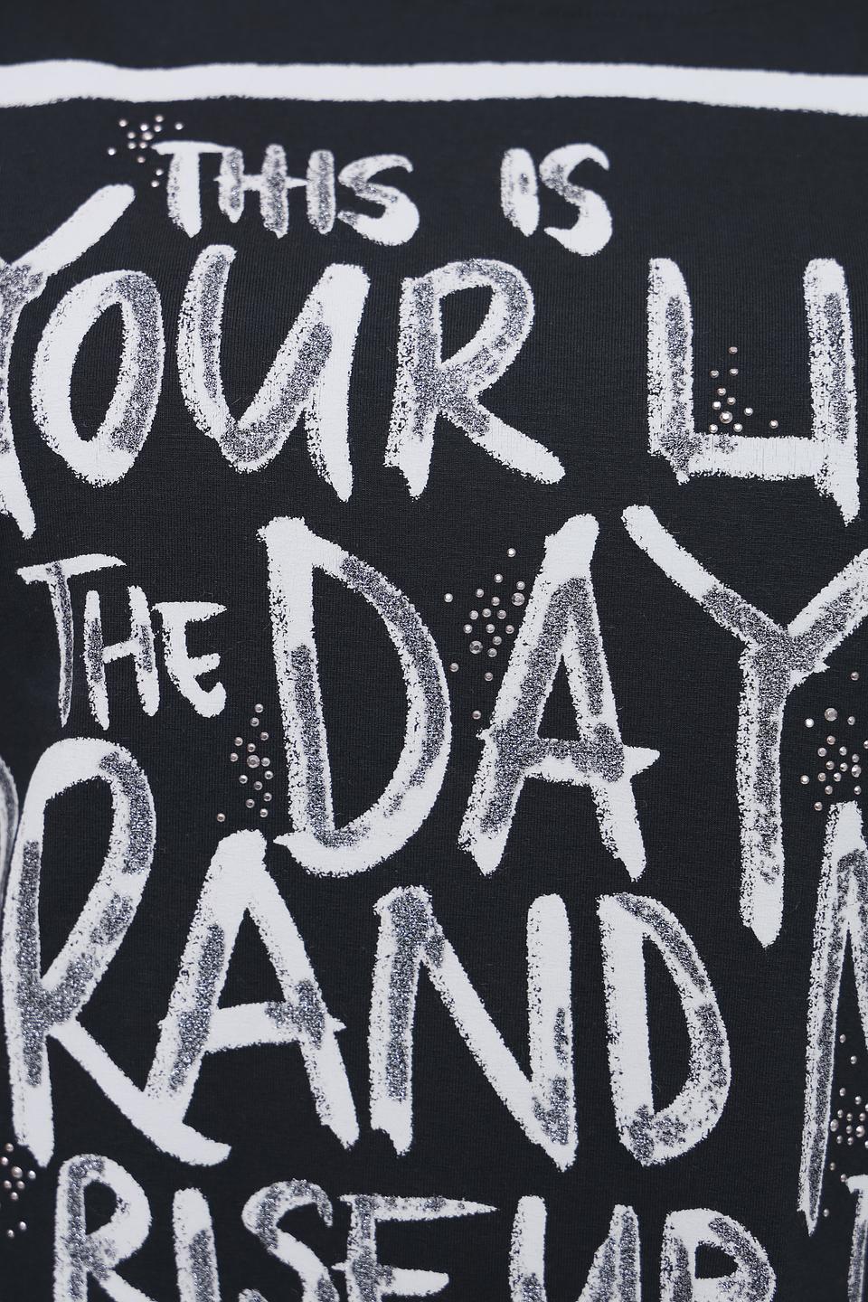 Футболка Via Appia с принтом чёрная