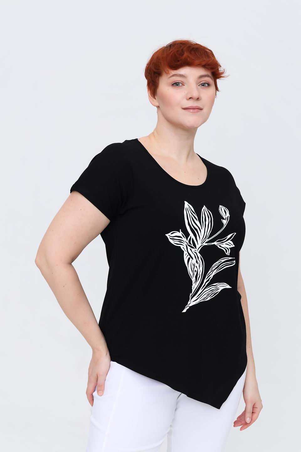 Футболка Doris Streich с принтом чёрная