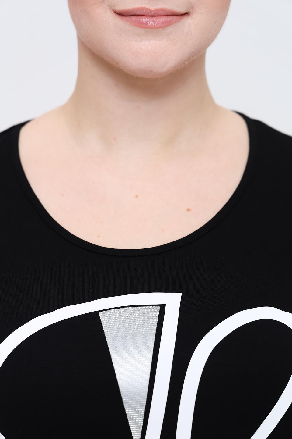 Футболка Doris Streich с принтом чёрная