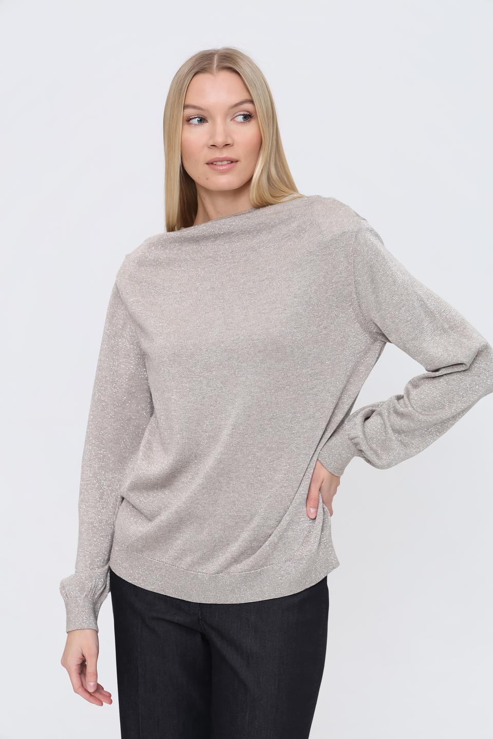 Пуловер Monari с блеском бежевый