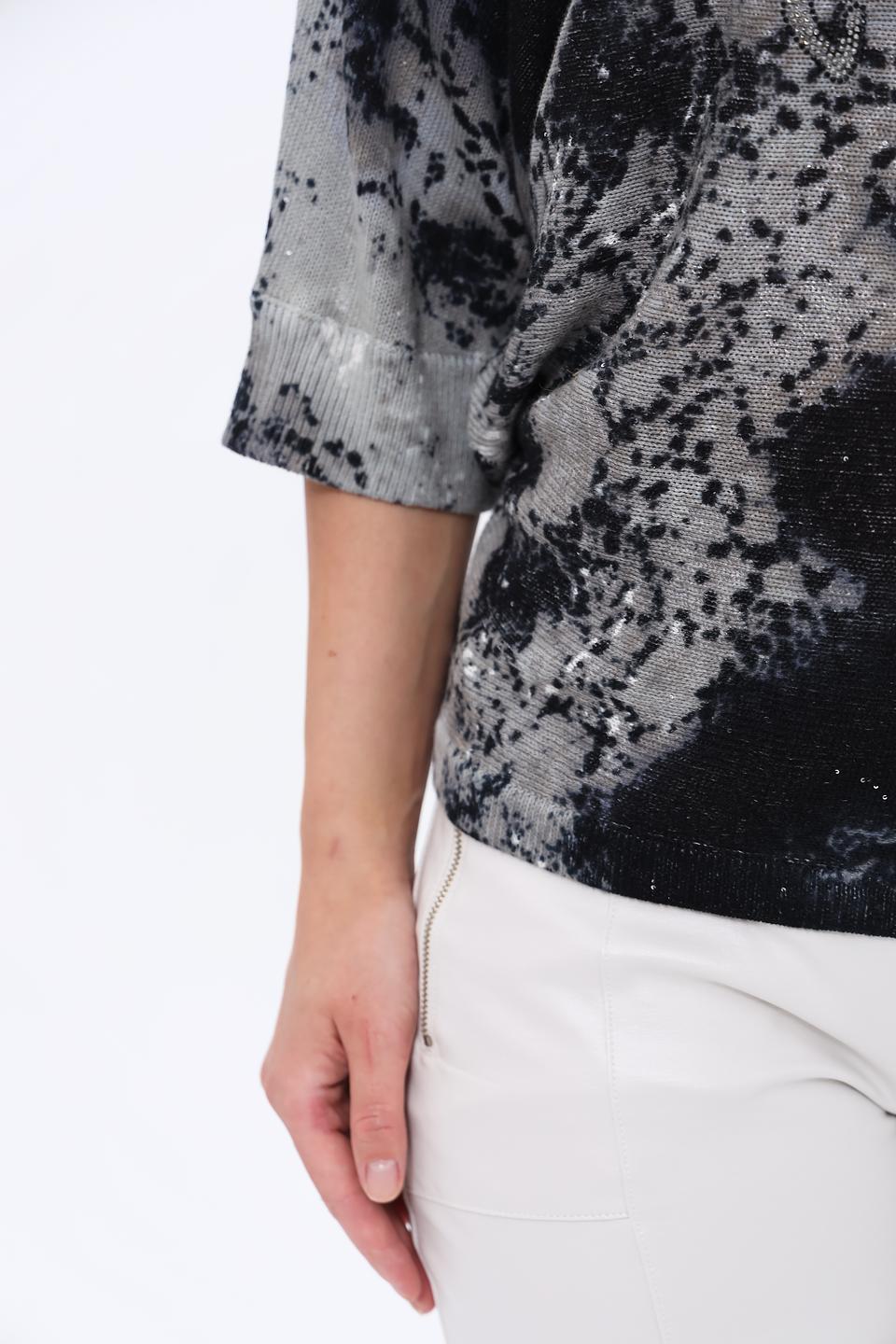 Пуловер Monari с принтом "Good Hearts"