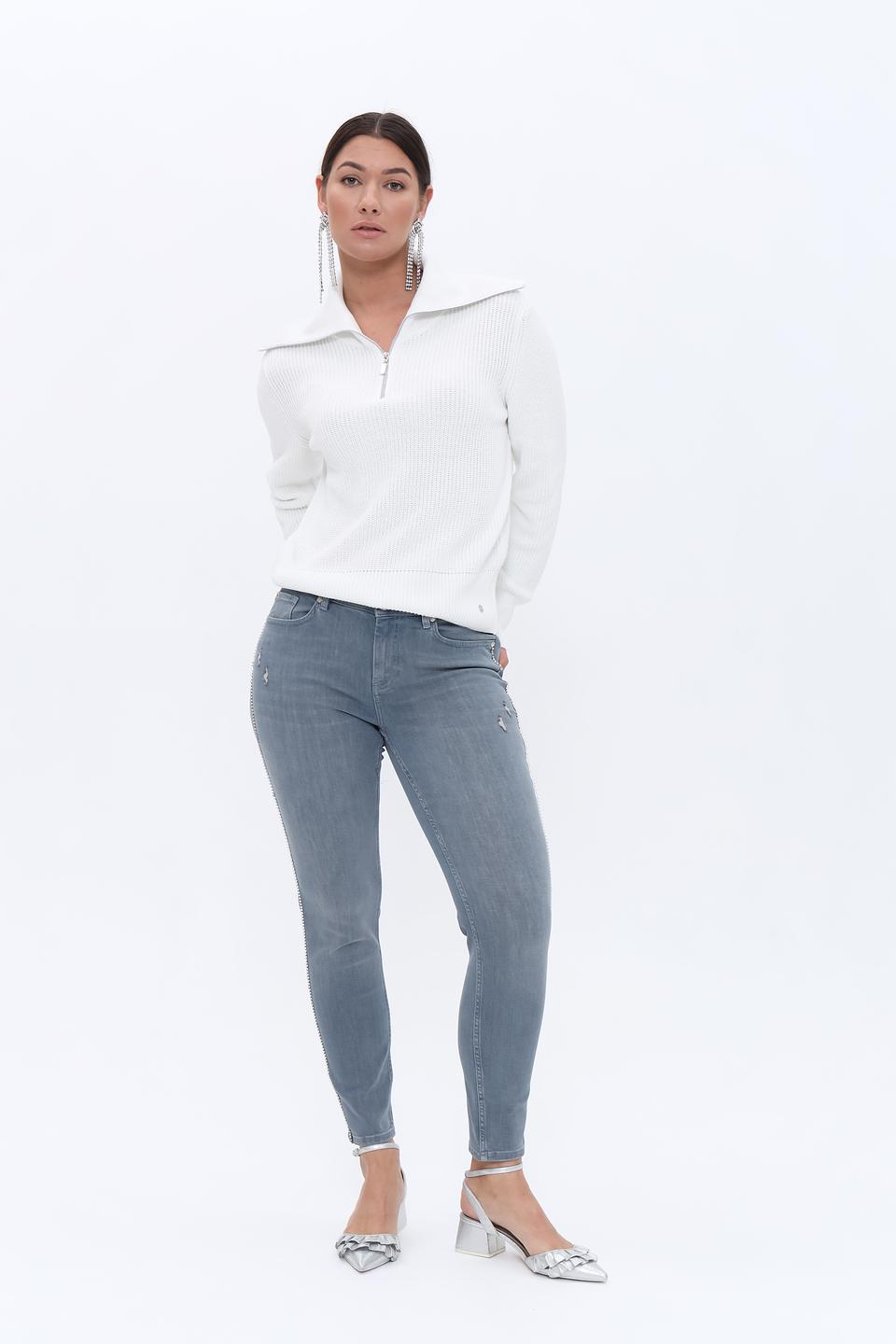 Джинсы Monari серые с декором