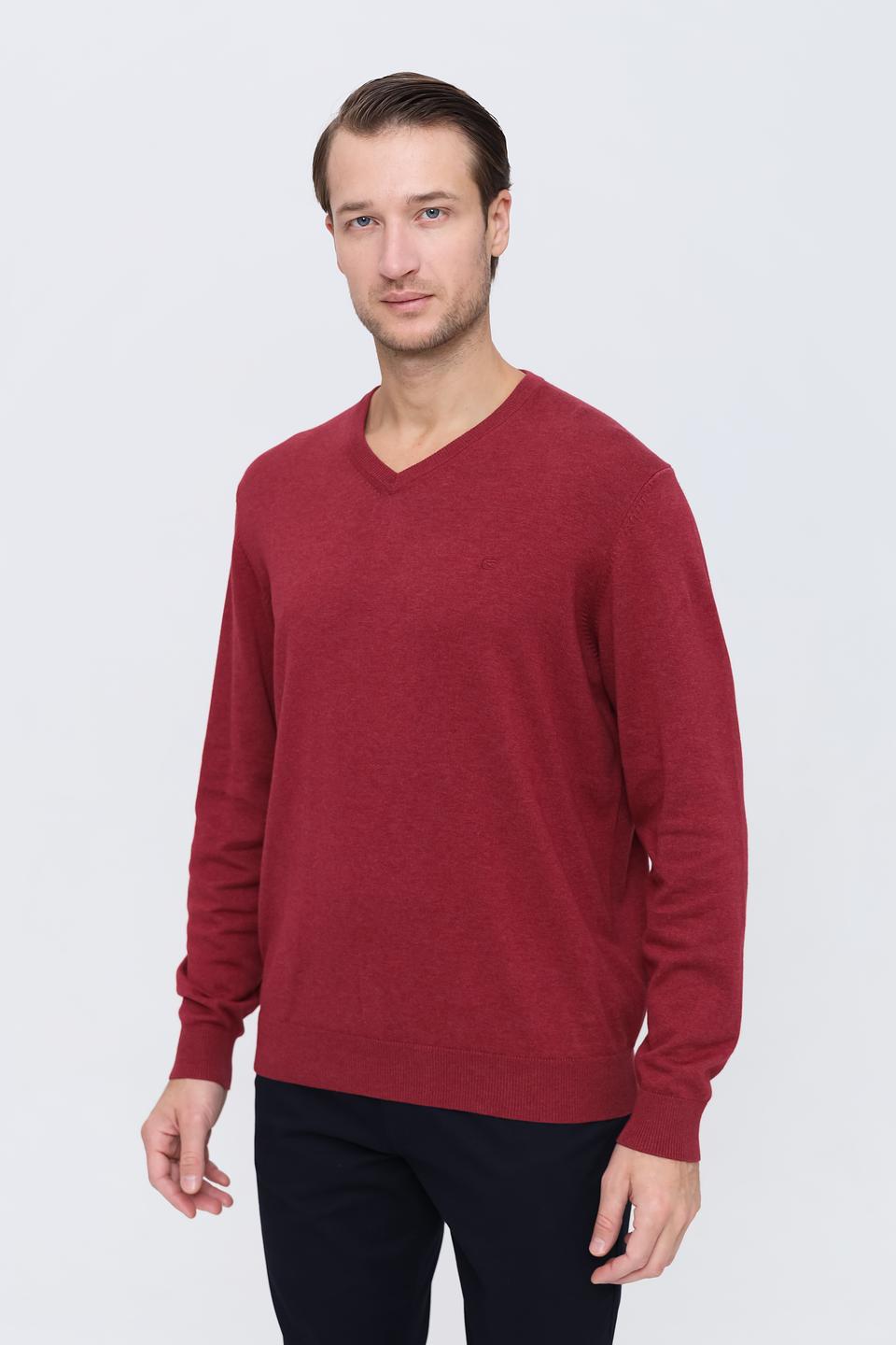 Джемпер Casa Moda V-образный винный