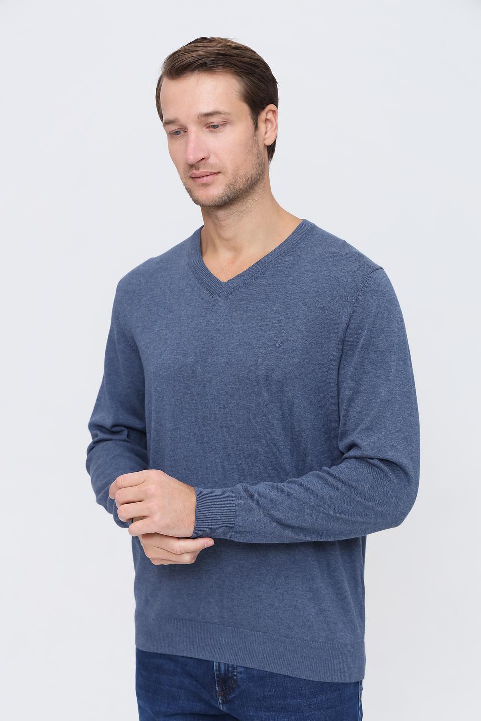 Джемпер Casa Moda V-образный вырез синий