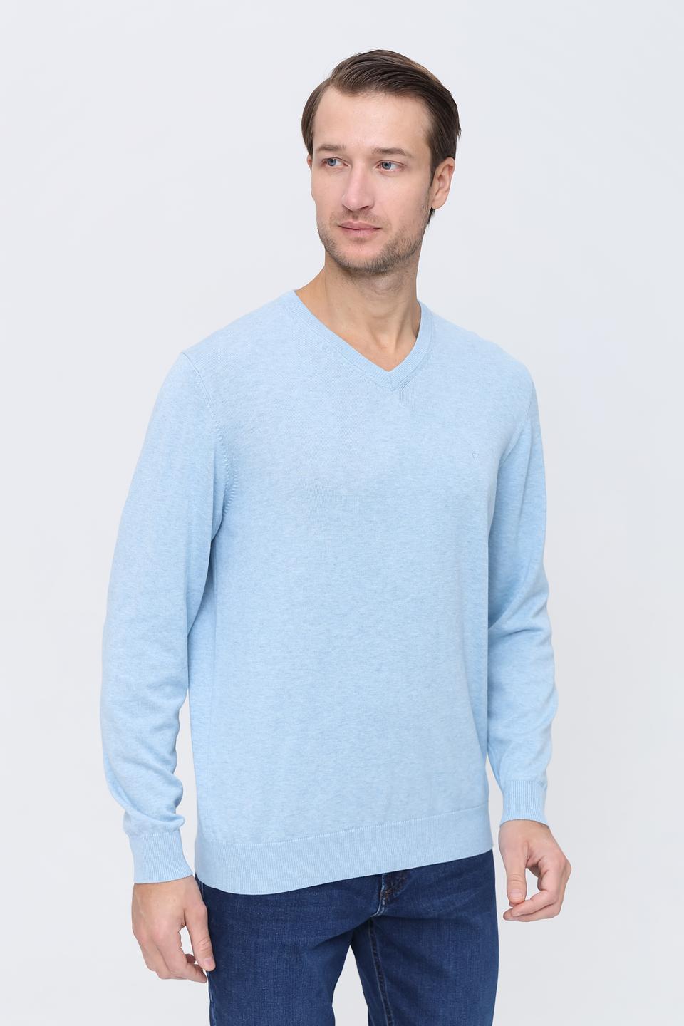 Джемпер Casa Moda V-образный голубой