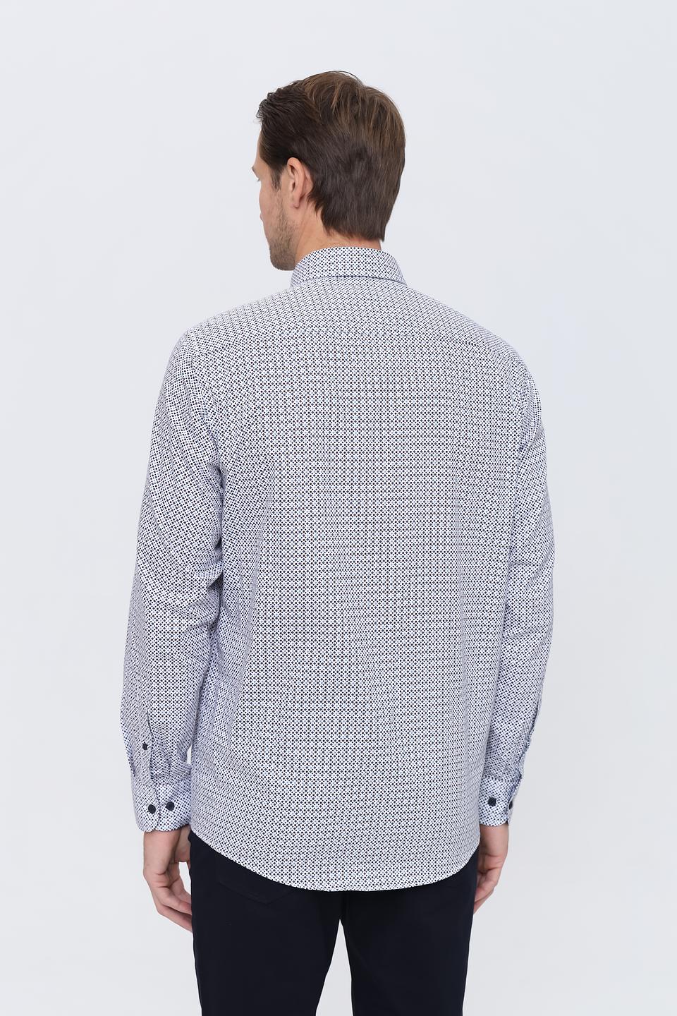 Рубашка Casa Moda с принтом голубой