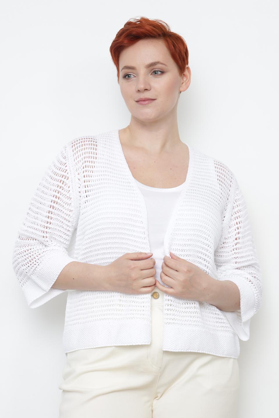 Жакет Lecomte ажурный белый