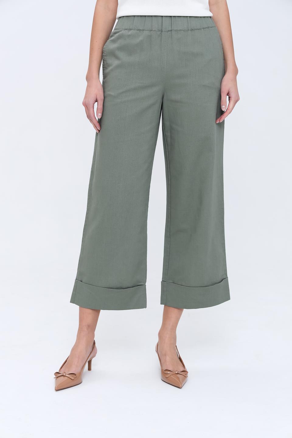 Брюки кюлоты Pezzo хаки