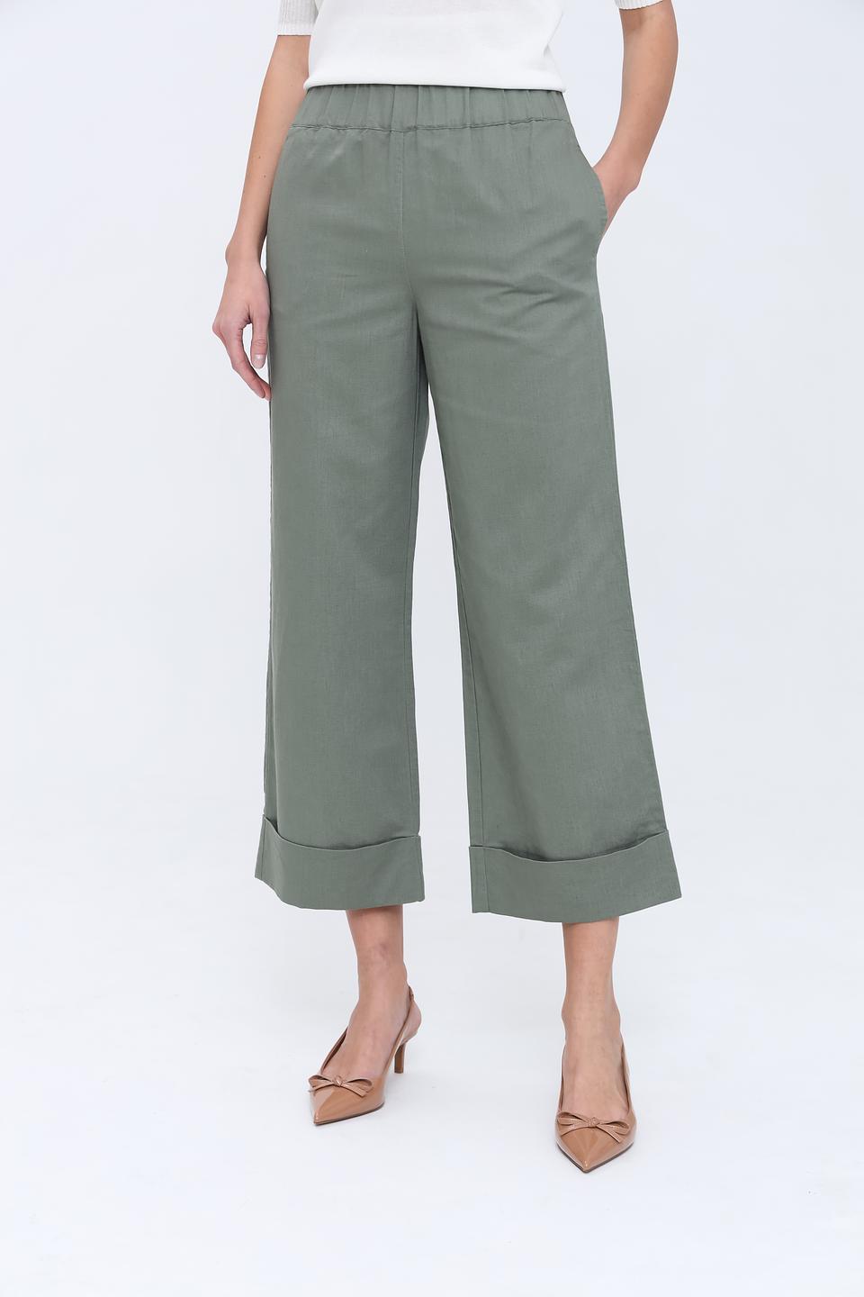 Брюки кюлоты Pezzo хаки