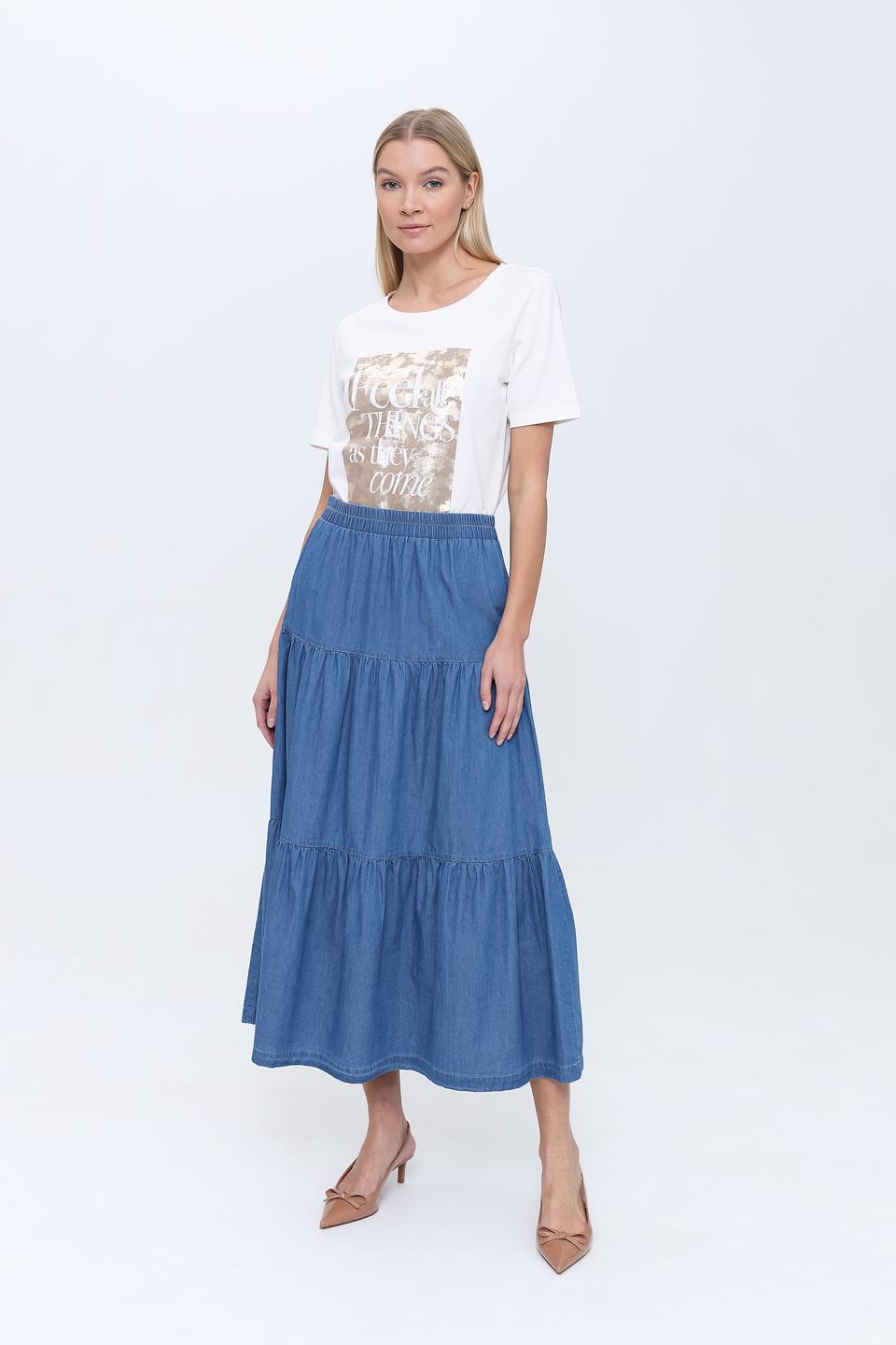 Юбка джинсовая Just Valeri ярусная