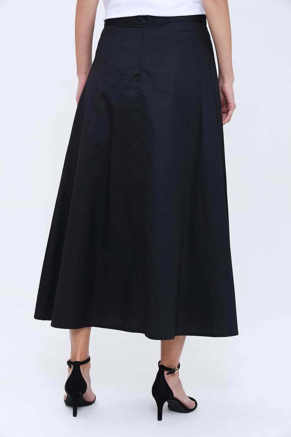 Юбка Pezzo с вышивкой чёрная