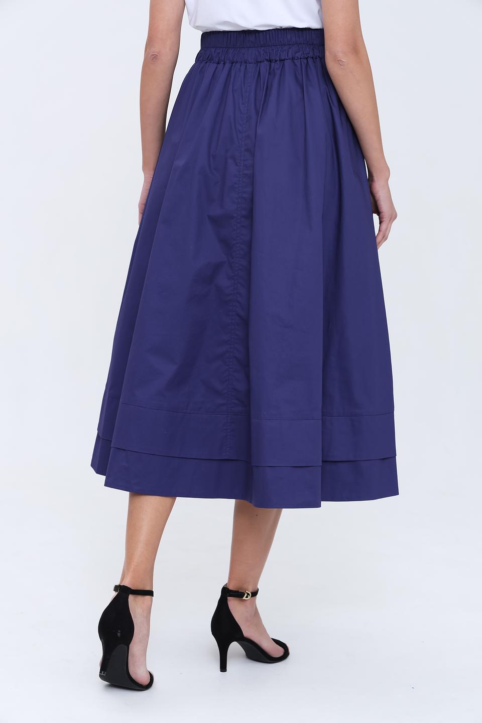 Юбка Pezzo с вышивкой синяя