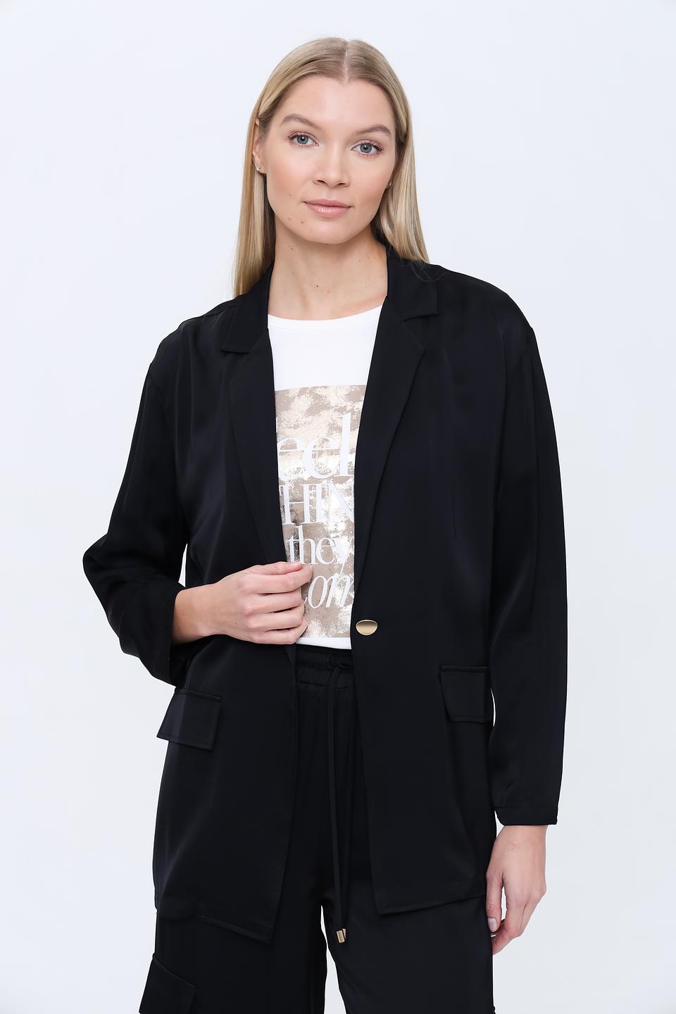 Жакет Just Valeri чёрный оверсайз