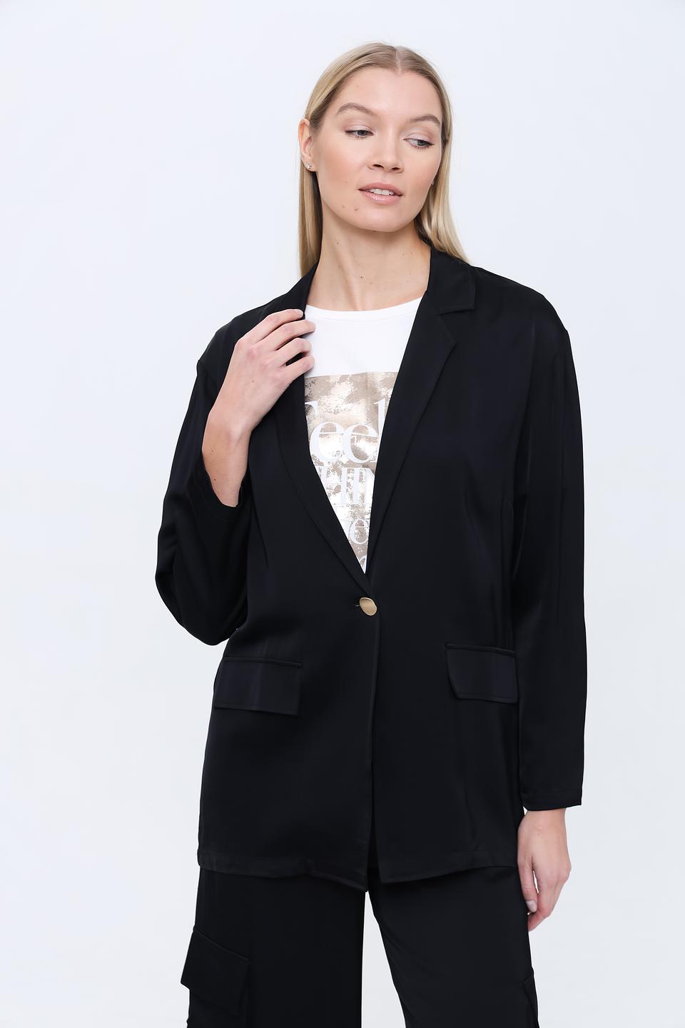 Жакет Just Valeri чёрный оверсайз