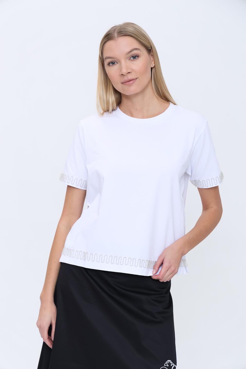 Футболка Pezzo с декоративной отделкой