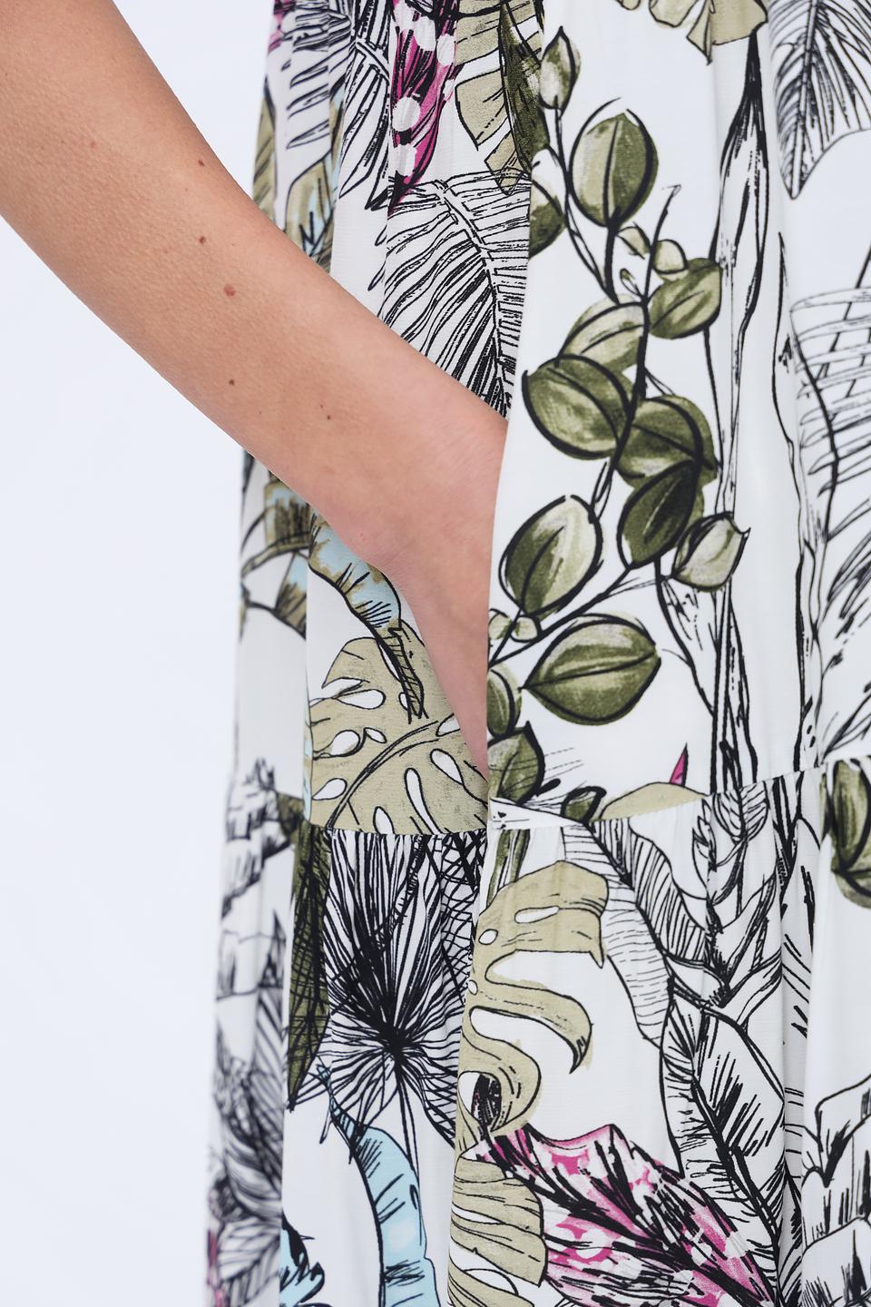 Платье Pezzo с тропическим принтом