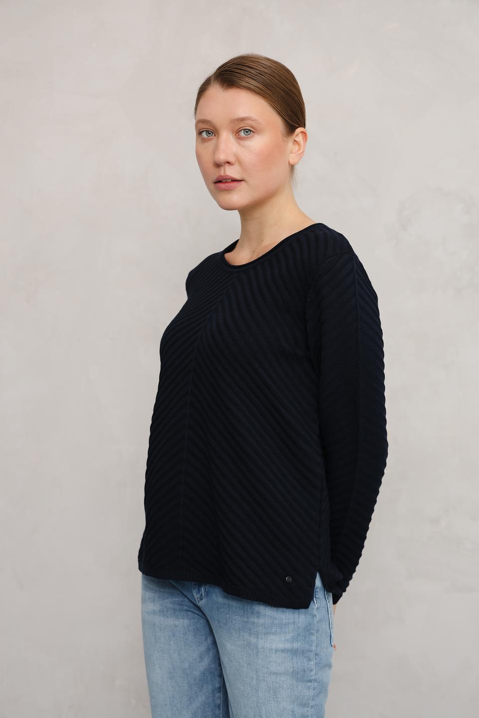 Пуловер Olsen с текстурой чёрный