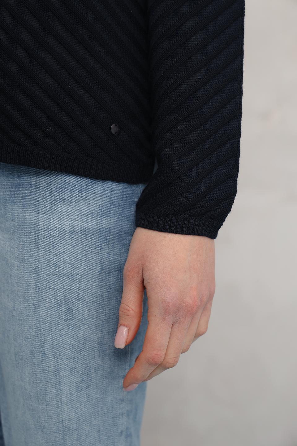 Пуловер Olsen с текстурой чёрный