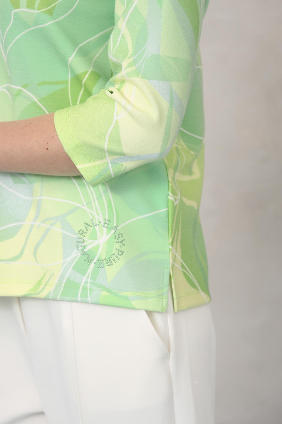 Пуловер Olsen с листьями лайм