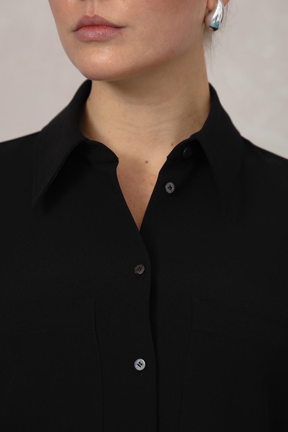 Рубашка Luisa Cerano чёрная с длинным рукавом