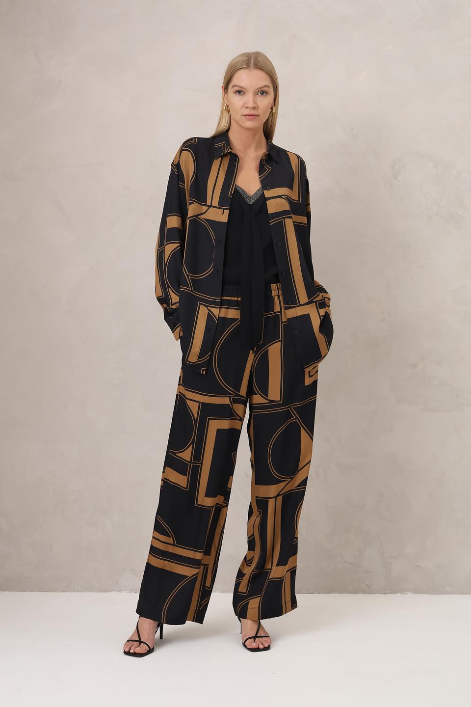 Блуза Marc O Polo в полоску чёрная