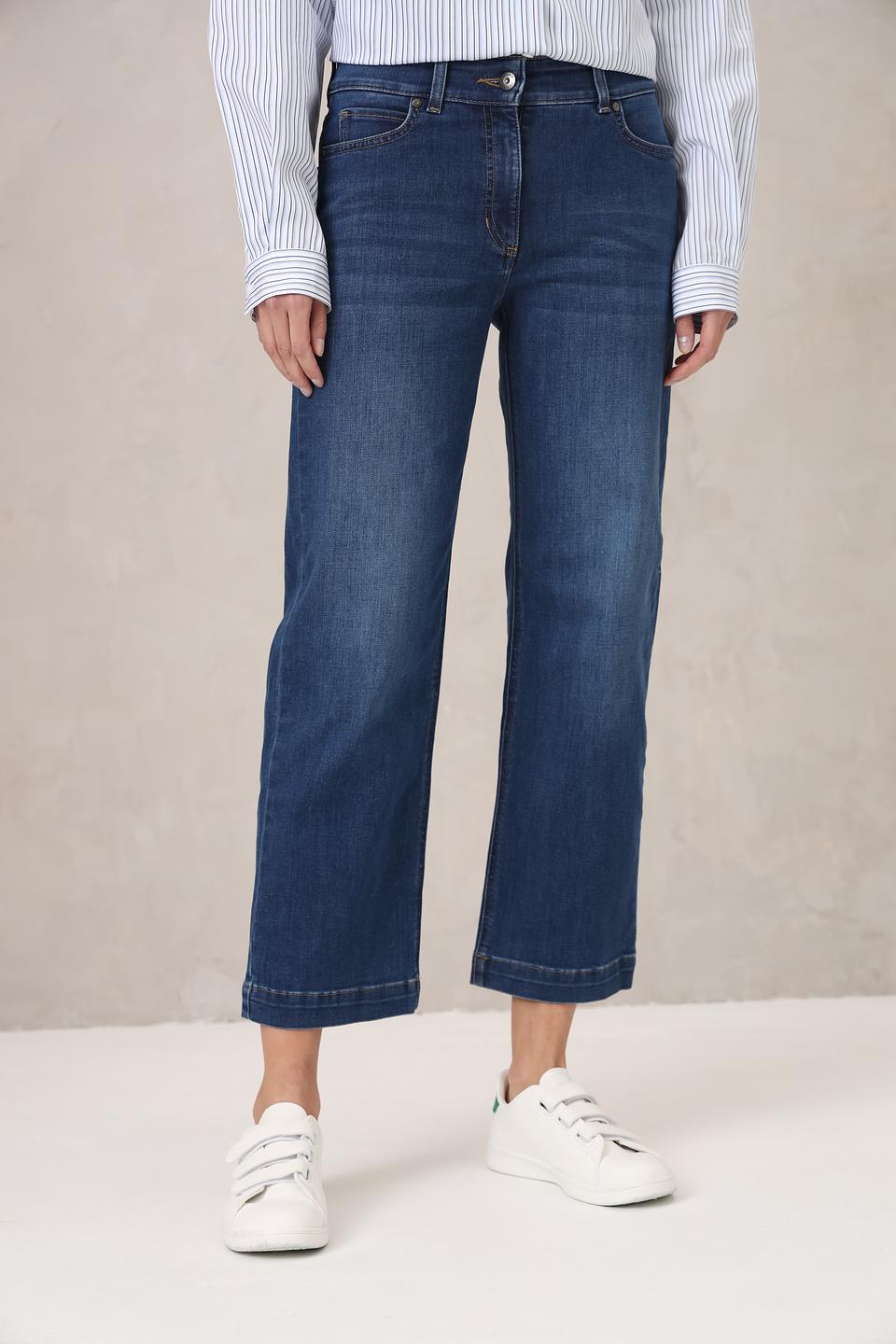 Джинсы Olsen клеш тёмно-синие