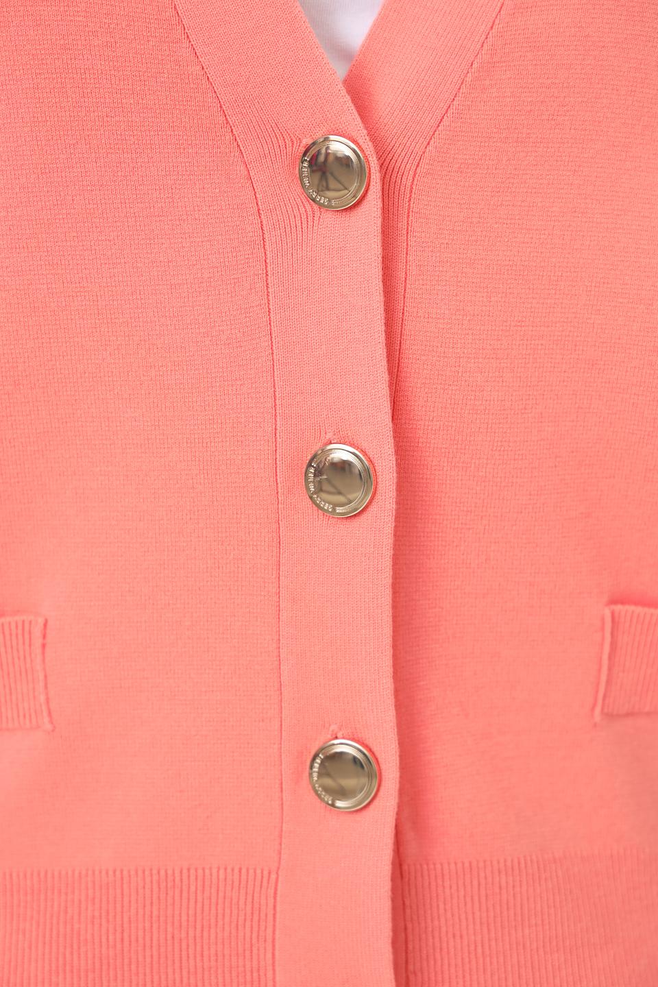 Кардиган Gerry Weber оранжевый с золотистыми пуговицами