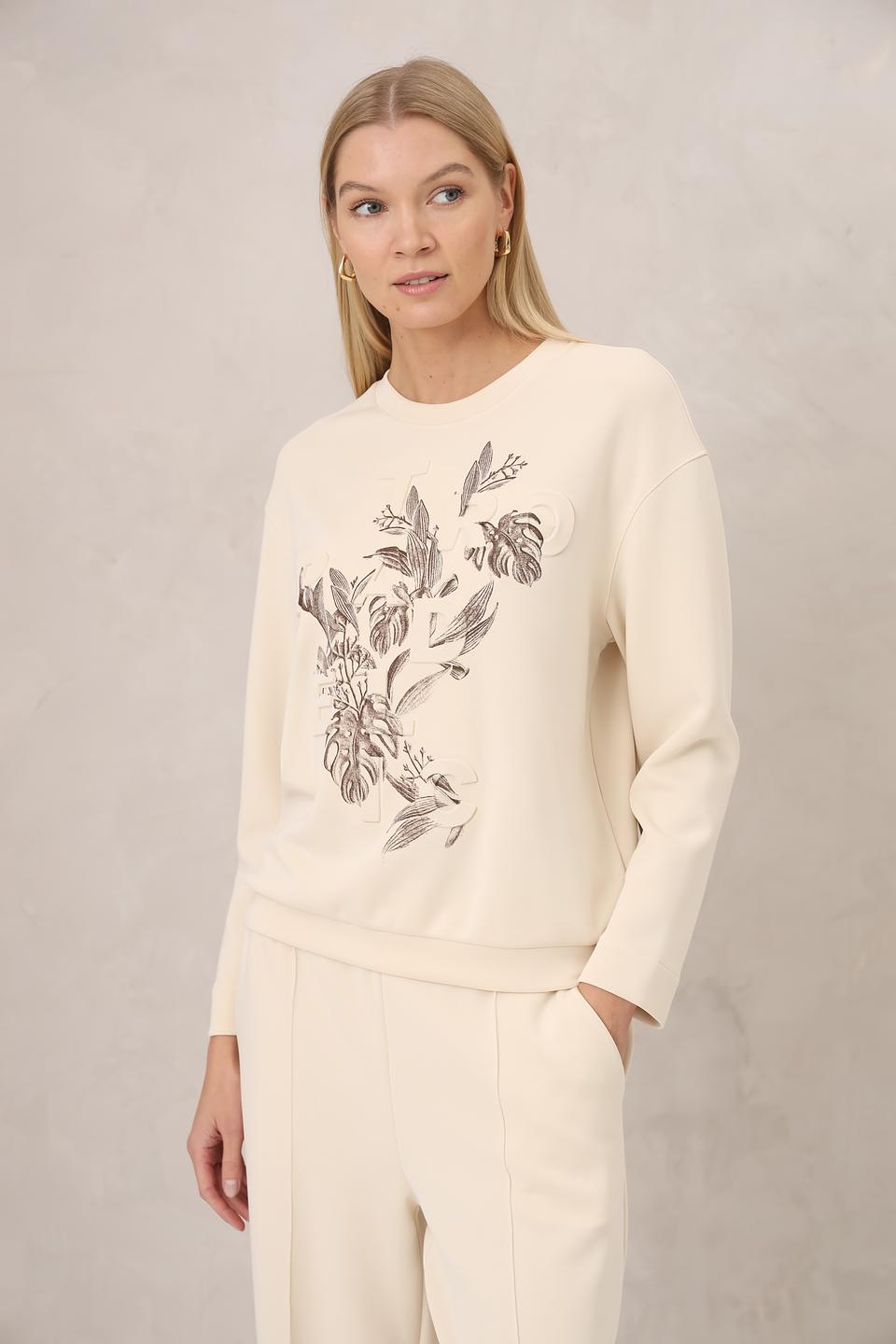 Пуловер Gerry Weber с принтом бежевый