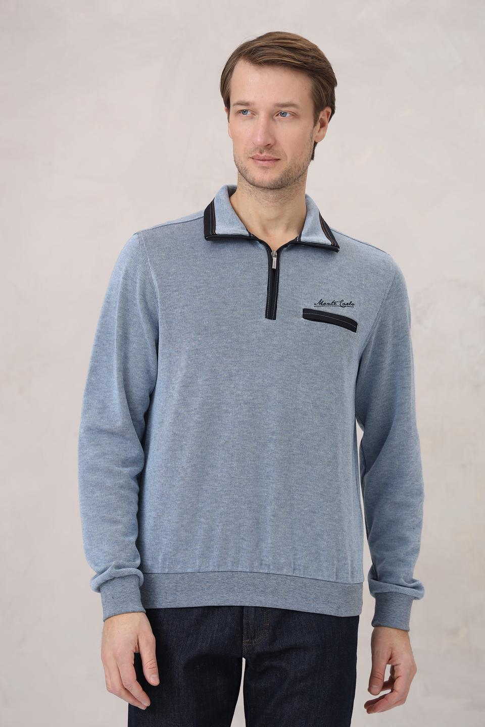 Джемпер Monte Carlo с молнией голубой