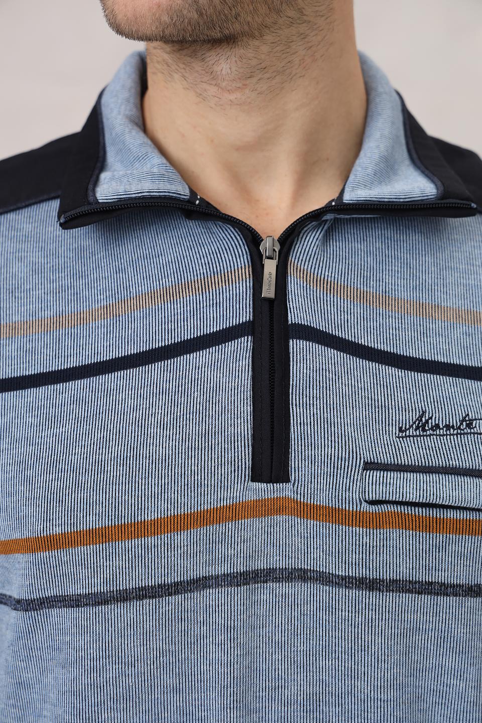 Джемпер Monte Carlo полосатый серый