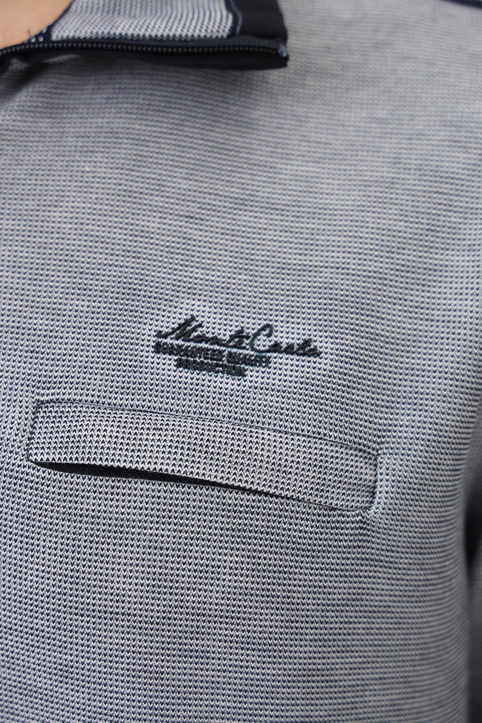 Джемпер Monte Carlo серый с молнией