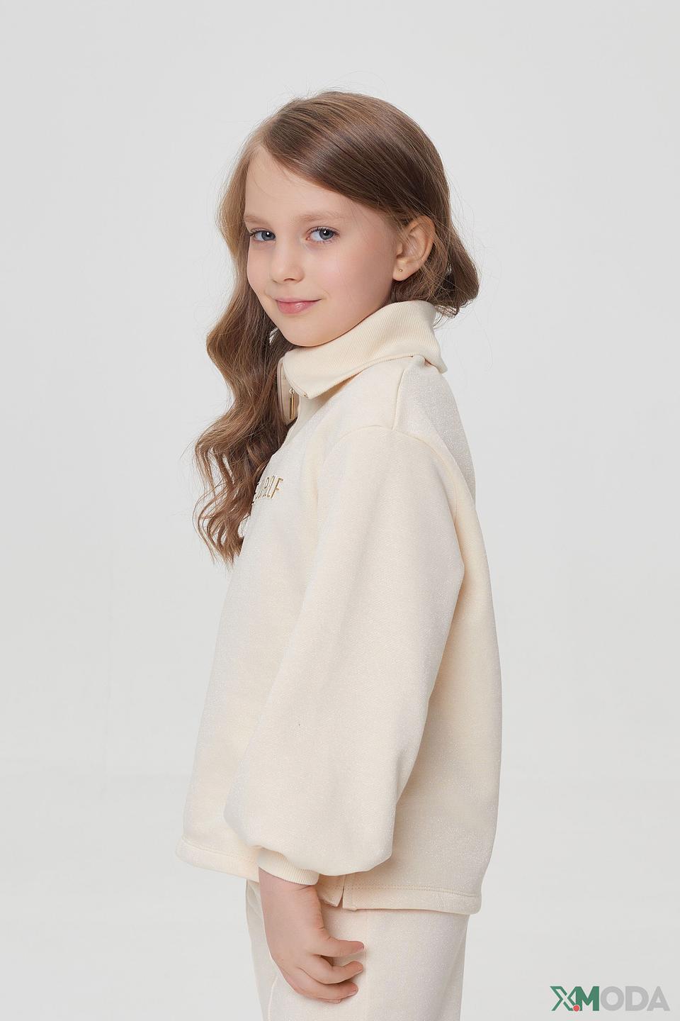 Джемпер Choupette для девочки, бежевый, с надписью