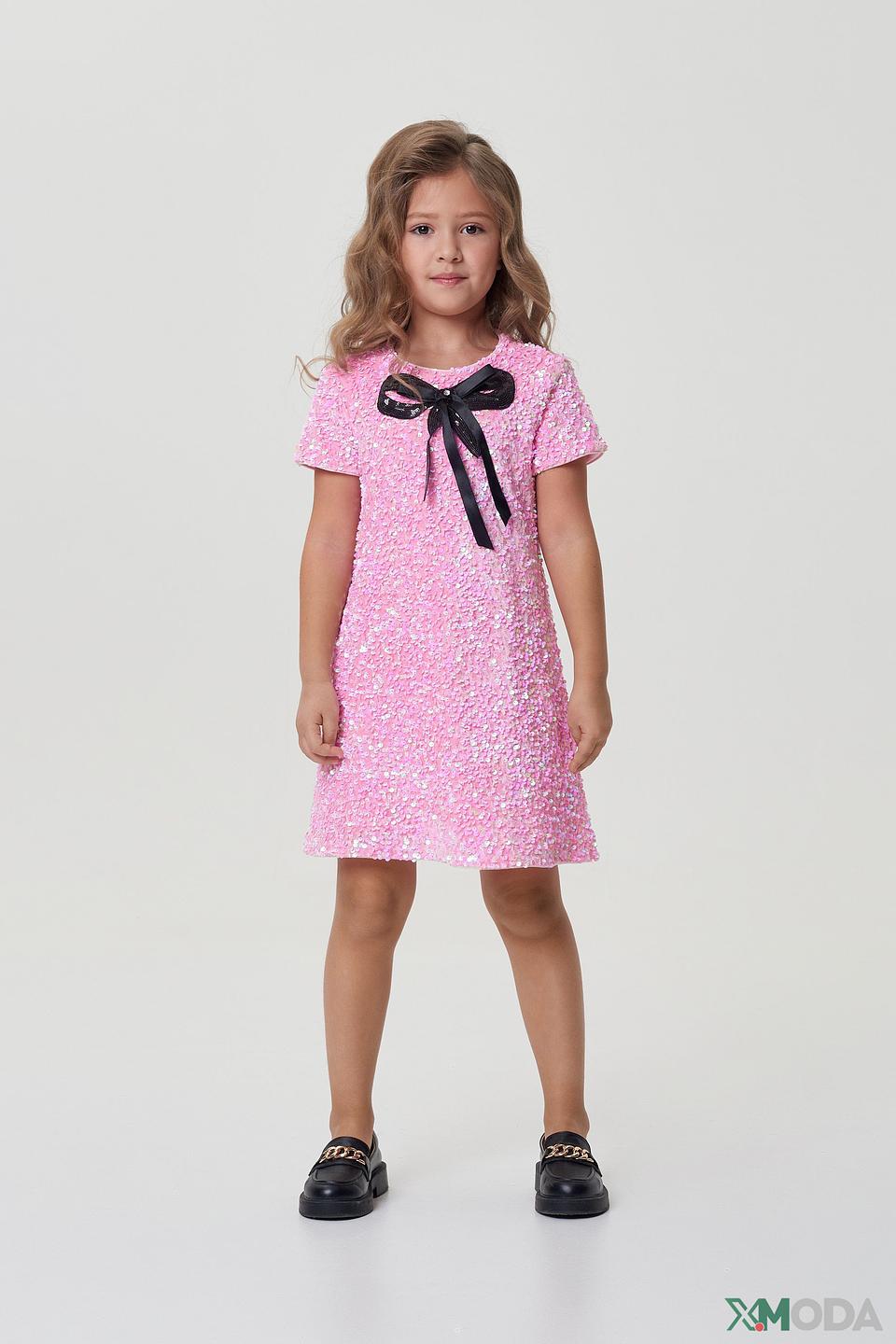 Платье Choupette дев. с пайетками розовое