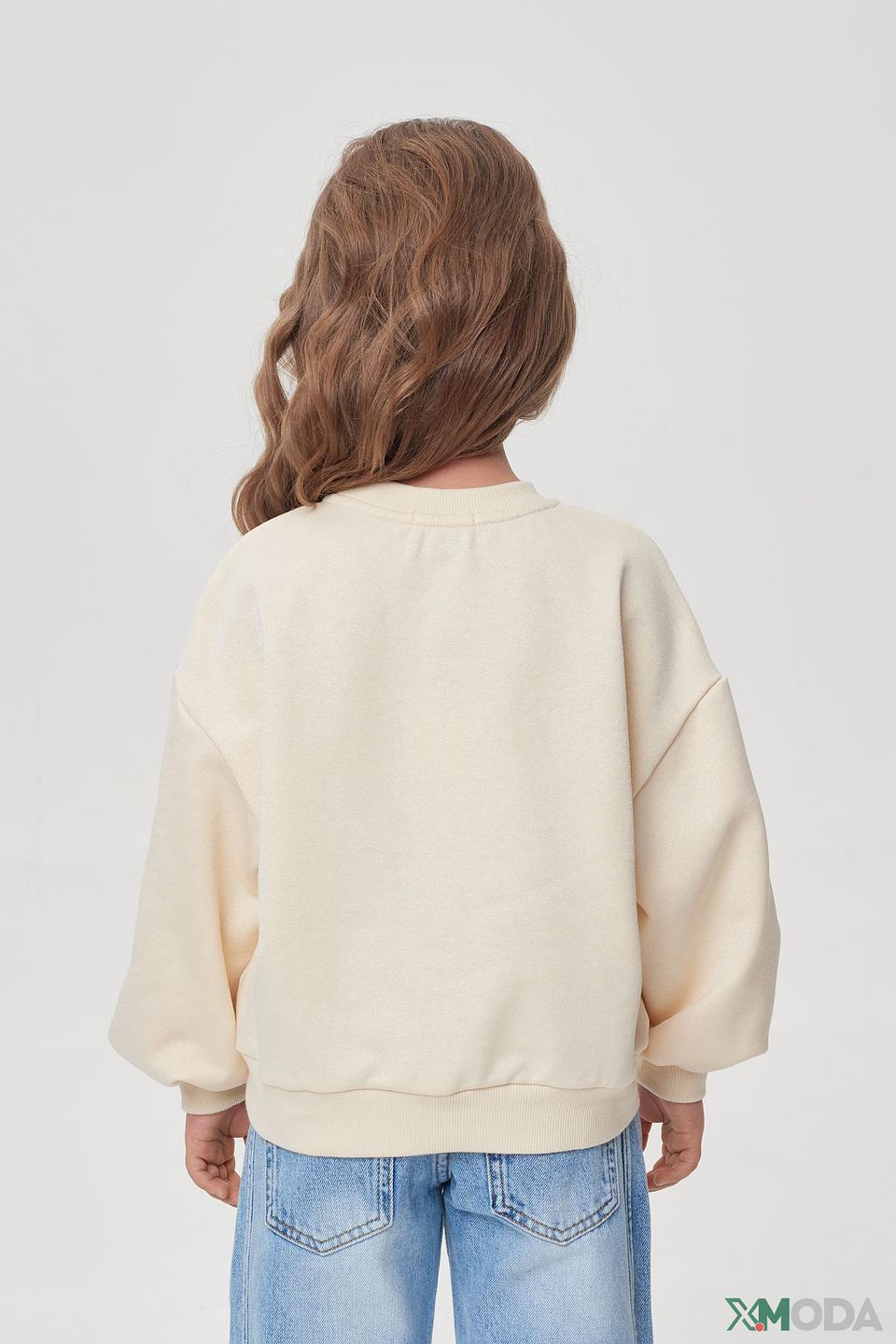 Джемпер Choupette молочный с цветочным принтом и леопардом