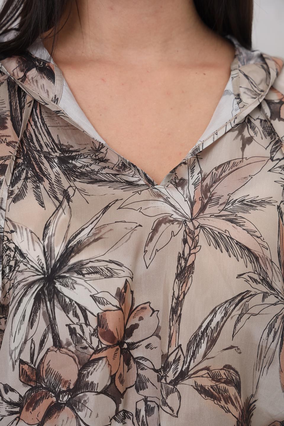 Блуза Margittes с капюшоном и принтом