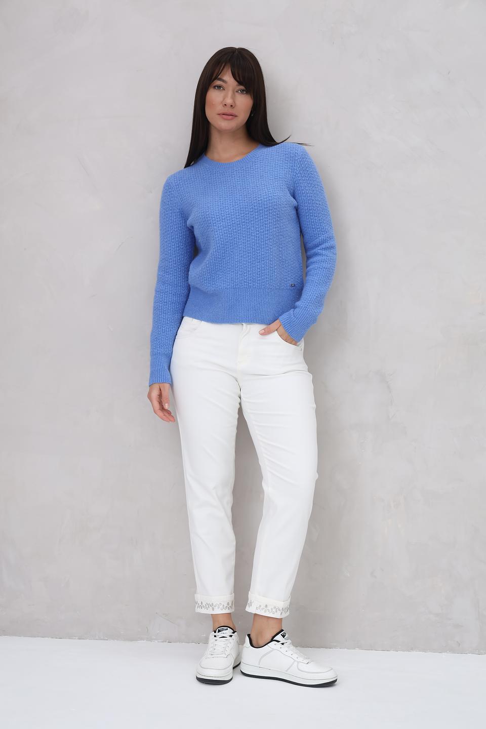 Пуловер Cinque голубой с текстурой