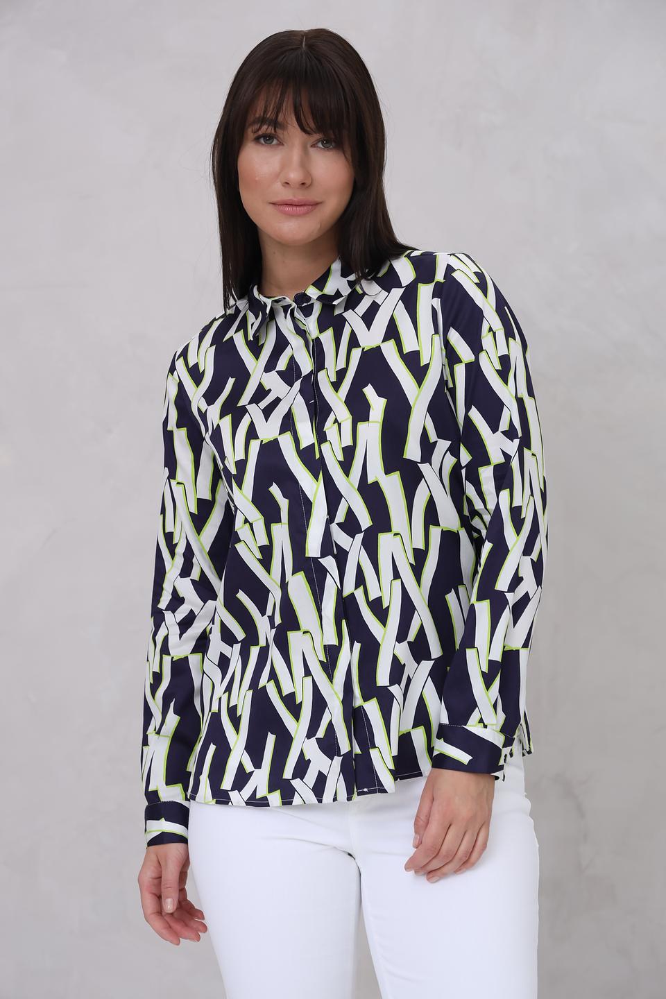 Рубашка Bugatti с геометрическим принтом