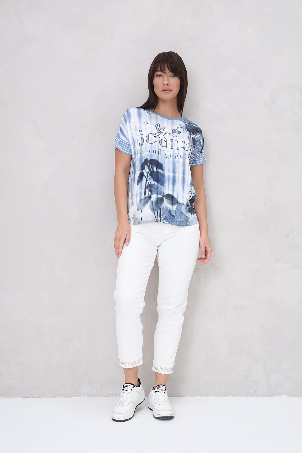 Футболка Lecomte с принтом Blue Jeans