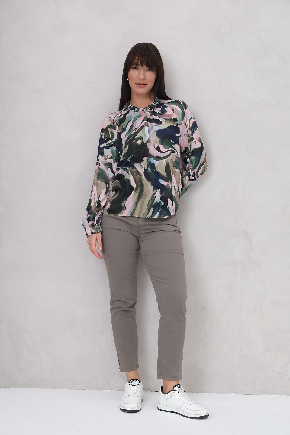 Блуза Lecomte с абстрактным принтом