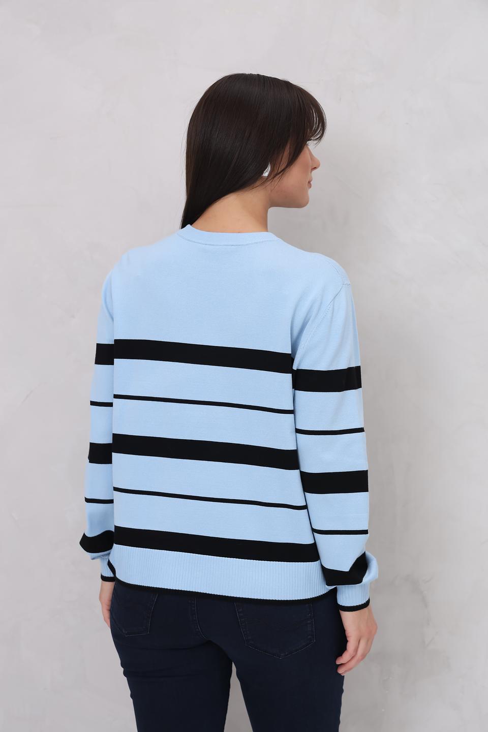 Пуловер Marc Aurel в полоску голубой