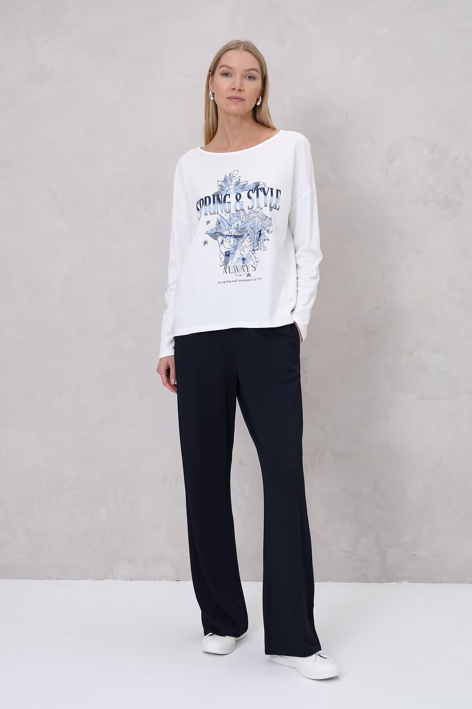 Лонгслив Monari с принтом Spring